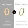 image:imageHey Harper Hoop Earrings For Women Trendy  Lightweight Waterproof amp Sweatproof JewerlyHuggie Hoop Earrings