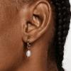 image:imageHey Harper Hoop Earrings For Women Trendy  Lightweight Waterproof amp Sweatproof JewerlyPearl Dangle Earrings Gold