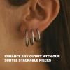 image:imageHey Harper Hoop Earrings For Women Trendy  Lightweight Waterproof amp Sweatproof JewerlySilver