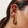image:imageHey Harper Iris Earrings Gold Huggie Hoop Earrings Dangle Drop  Waterproof amp Sweatproof Dainty Gold Hoop Earrings for Women  Heart Pendant Earrings with 14K Golden Color PVD Coating