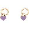 image:imageHey Harper Iris Earrings Gold Huggie Hoop Earrings Dangle Drop  Waterproof amp Sweatproof Dainty Gold Hoop Earrings for Women  Heart Pendant Earrings with 14K Golden Color PVD Coating