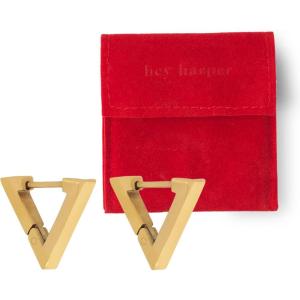 image:imageGold Stud Earrings For Women Trendy  Lightweight Waterproof amp Sweatproof JewerlyEdie Huggies