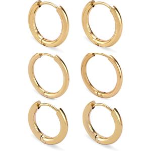 image:imageHey Harper Hoop Earrings For Women Trendy  Lightweight Waterproof amp Sweatproof JewerlyThe Triple Hoops Set