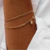 image:imageHey Harper Dainty Gold Bracelet For Women Thin Gili  Waterproof Sweatproof No Tarnish Jewelry  Adjustable 14k Gold Plated Paperclip Bracelet Cuban Link  Gift for WomenGold