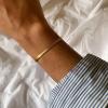 image:imageHey Harper Gold Bracelet For Women Trendy  14K Gold Dainty Bracelet  Waterproof Sweatproof Non Tarnish Jewelry Gift for Women and For EverydayNassau Herringbone Bracelet