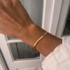 image:imageHey Harper Gold Bracelet For Women Trendy  14K Gold Dainty Snake Herringbone Bracelet  Waterproof Sweatproof Non Tarnish Jewelry Gift for Women and For Everyday