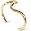image:imageHey Harper Gold Cuff Bracelet  Bangle Trendy Chunky Non Tarnish Gold Cute Stackable Waterproof Bracelet  Gift for Women  Simple Minimalist Unique Statement JewelryWave Bracelet