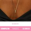 image:imageHey Harper Gold Necklace For Women Trendy Necklace  14K Golden PVD Coating Waterproof amp Sweatproof Non Tarnish Jewelry Chain Necklaces115mm Teardrop Pendant  1969 Necklace