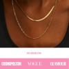 image:imageHey Harper Gold Necklace For Women Trendy Necklace  14K Golden PVD Coating Waterproof amp Sweatproof Non Tarnish Jewelry Chain Necklaces1mm 165 GB Cable Chain Necklace