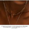 image:imageHey Harper Gold Necklace For Women Trendy Necklace  14K Golden PVD Coating Waterproof amp Sweatproof Non Tarnish Jewelry Chain Necklaces4mm 1378 Paperclip Chain Necklace
