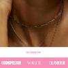 image:imageHey Harper Gold Necklace For Women Trendy Necklace  14K Golden PVD Coating Waterproof amp Sweatproof Non Tarnish Jewelry Chain Necklaces4mm 1378 Paperclip Chain Necklace