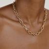 image:imageHey Harper Gold Necklace For Women Trendy Necklace  14K Golden PVD Coating Waterproof amp Sweatproof Non Tarnish Jewelry Chain Necklaces8mm 1771 GB Cable Link Chain