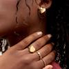 image:imageHey Harper Gold Ring for Women  Gold Plated Stacking Waterproof amp Sweatproof Jewerly Ring  Everday Non Tarnish Cute Fashion Circle RingsHeartbeat Ring