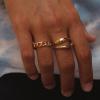 image:imageHey Harper Gold Ring for Women  Gold Plated Stacking Waterproof amp Sweatproof Jewerly Ring  Everday Non Tarnish Cute Fashion Circle RingsRomeo  Juliet Set