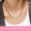 image:imageHey Harper Nassau Necklace  Waterproof amp Sweatproof Simple Womens Necklaces for Everyday Wear  Silver Rose Gold Gold Necklaces for Women  Stainless Steel Necklace  Herringbone Chain with 14k Golden Color PVD Coating  Necklaces for Women Trendy14k Gold