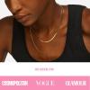 image:imageHey Harper Nassau Necklace  Waterproof amp Sweatproof Simple Womens Necklaces for Everyday Wear  Silver Rose Gold Gold Necklaces for Women  Stainless Steel Necklace  Herringbone Chain with 14k Golden Color PVD Coating  Necklaces for Women Trendy14k Gold