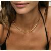 image:imageHey Harper Nassau Necklace  Waterproof amp Sweatproof Simple Womens Necklaces for Everyday Wear  Silver Rose Gold Gold Necklaces for Women  Stainless Steel Necklace  Herringbone Chain with 14k Golden Color PVD Coating  Necklaces for Women Trendy14k Gold