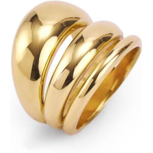 image:imageHey Harper Gold Ring for Women  Gold Plated Stacking Waterproof amp Sweatproof Jewerly Ring  Everday Non Tarnish Cute Fashion Circle RingsTriple Rebecca Ring