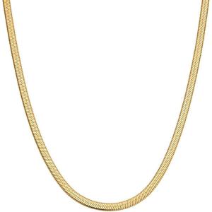 image:imageHey Harper Nassau Necklace  Waterproof amp Sweatproof Simple Womens Necklaces for Everyday Wear  Silver Rose Gold Gold Necklaces for Women  Stainless Steel Necklace  Herringbone Chain with 14k Golden Color PVD Coating  Necklaces for Women Trendy14k Gold